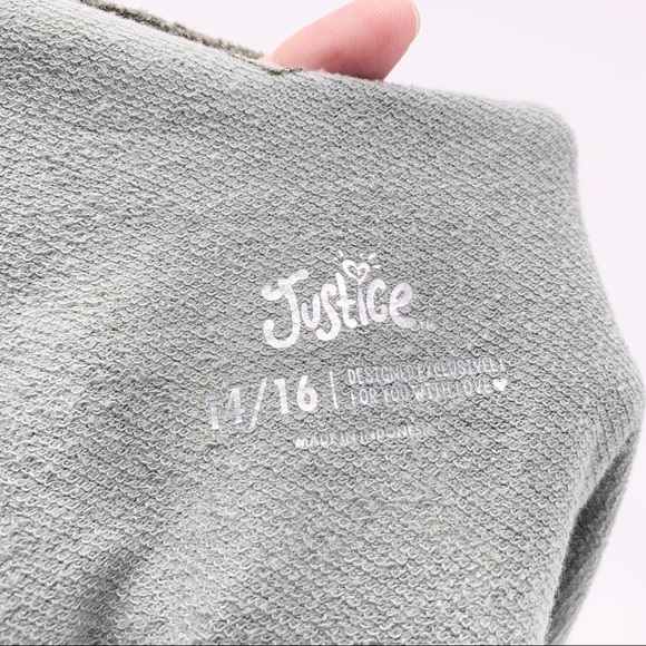 Justice Camo “Choose Happiness” Pullover Crewneck Sweatshirt Girls Size 14 - Picture 5 of 7